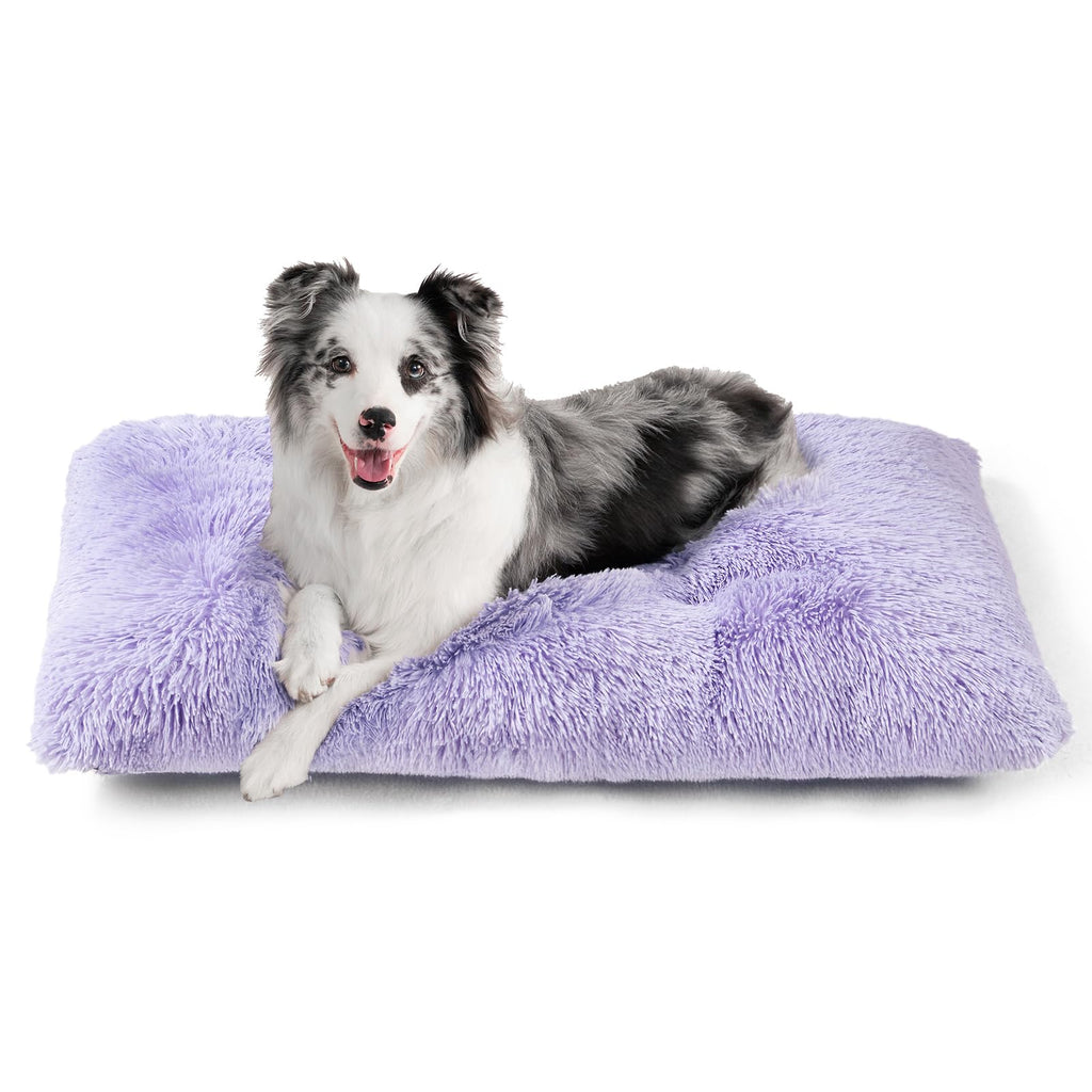 Calming Plush Dog Crate Bed Pad for Large Dogs