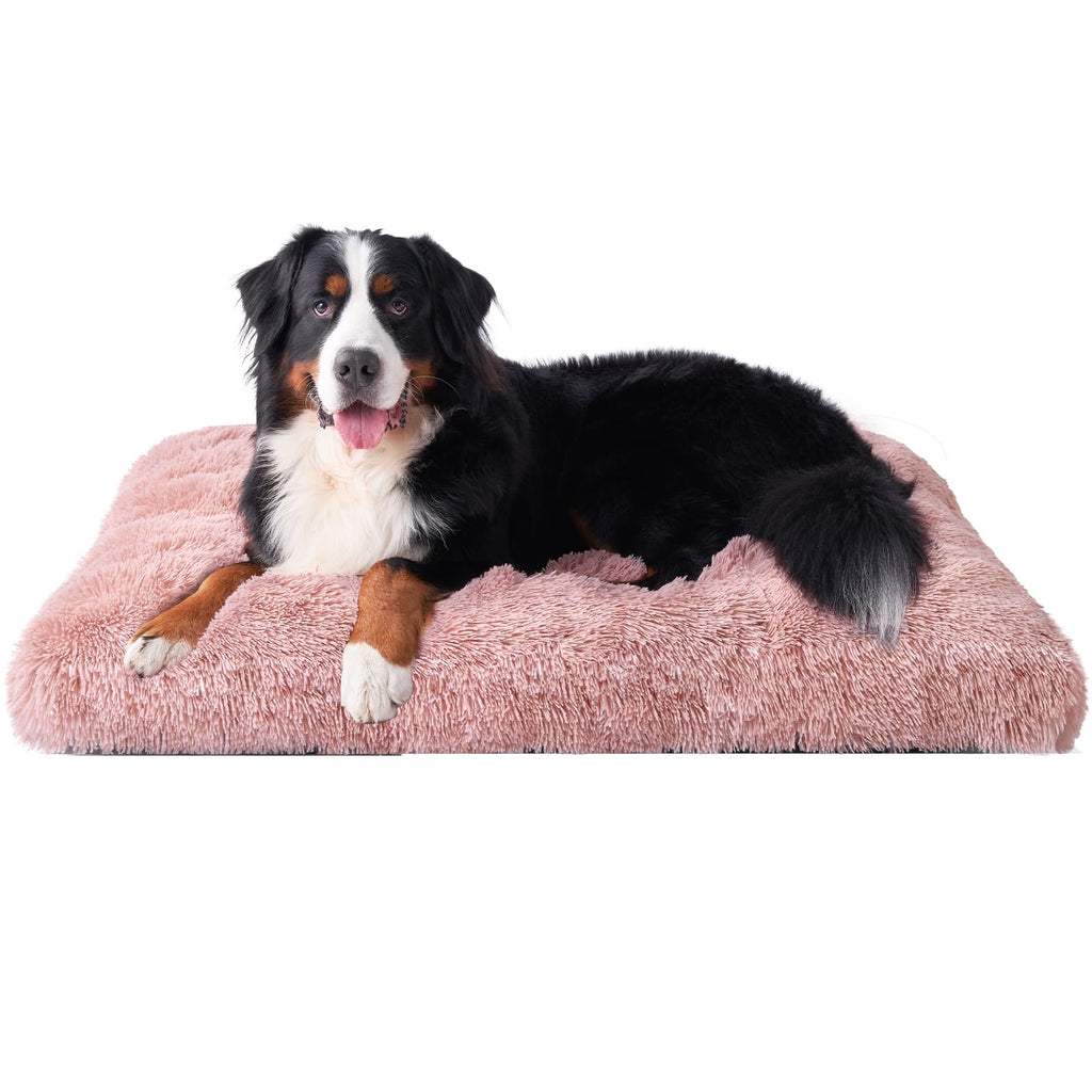 Calming Plush Dog Crate Bed Pad for Large Dogs
