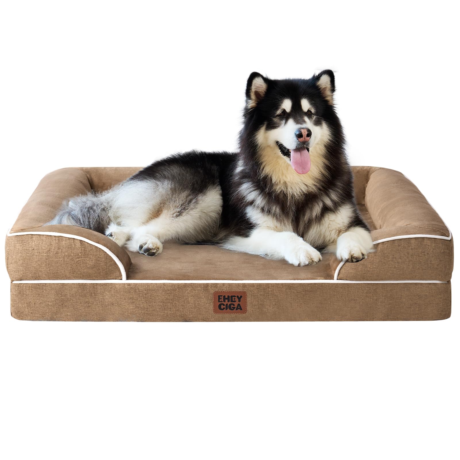 Orthopedic Memory Foam Dog Bed with Bolsters