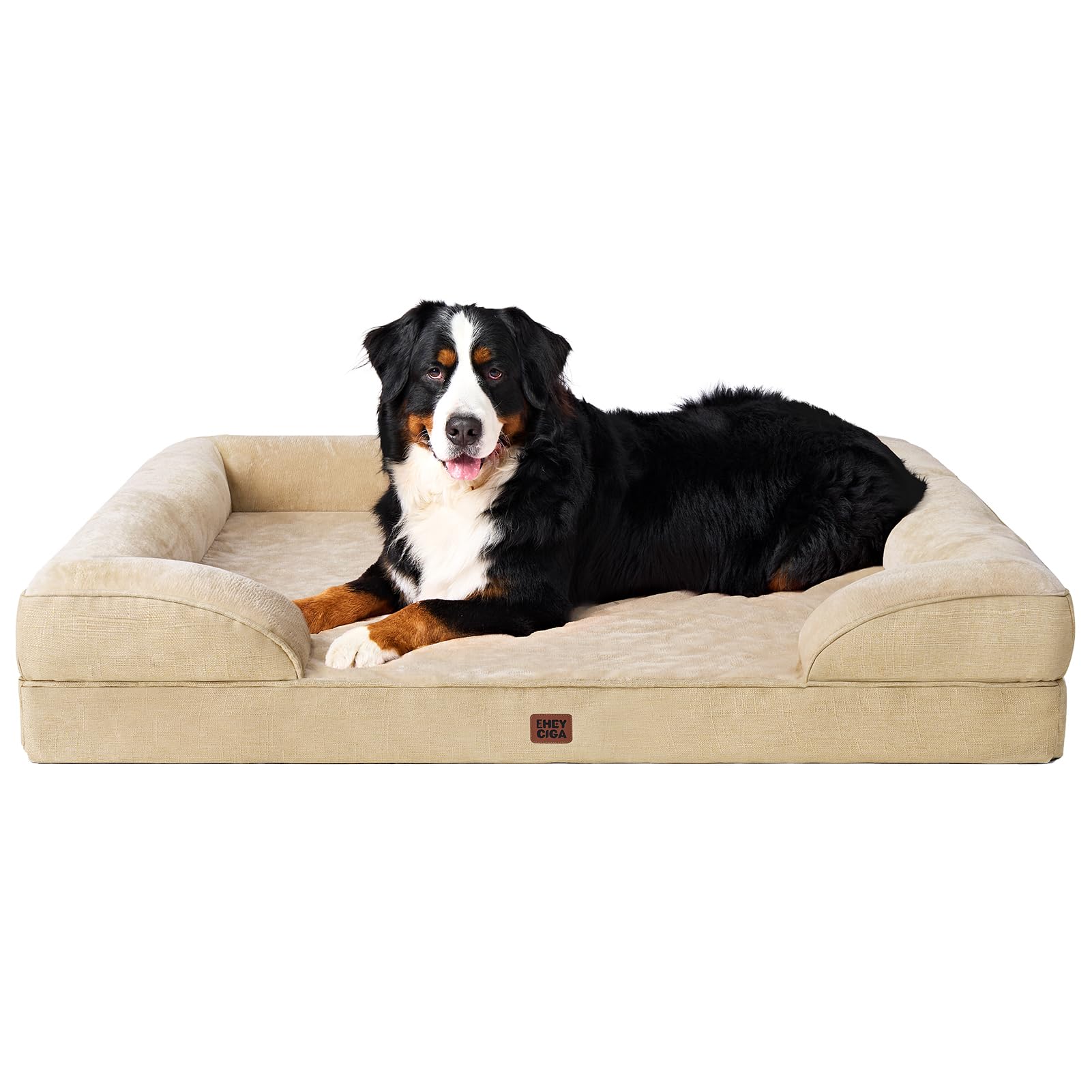 Orthopedic Memory Foam Dog Bed with Bolsters