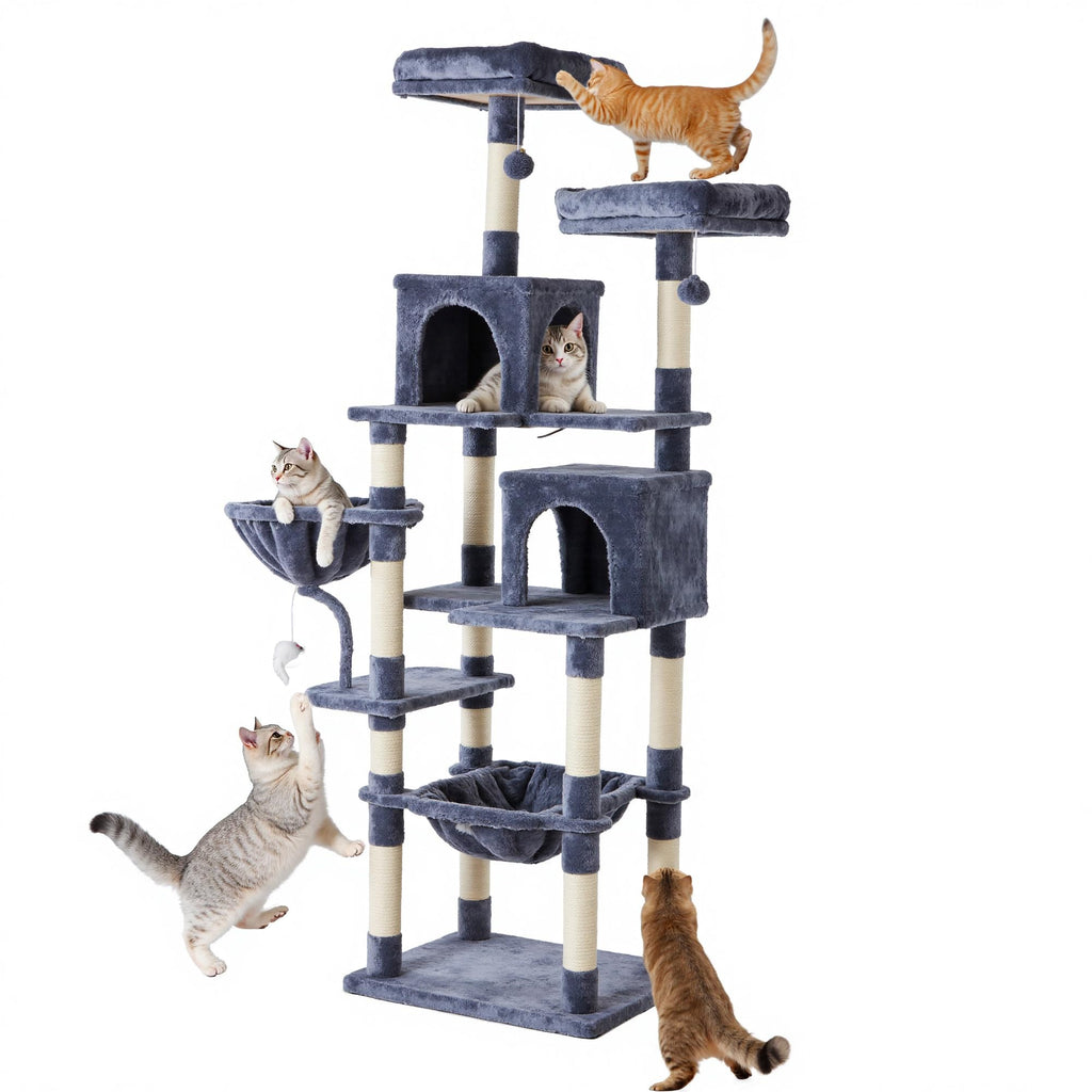 Cat Tree Tower with Hammock & Condo