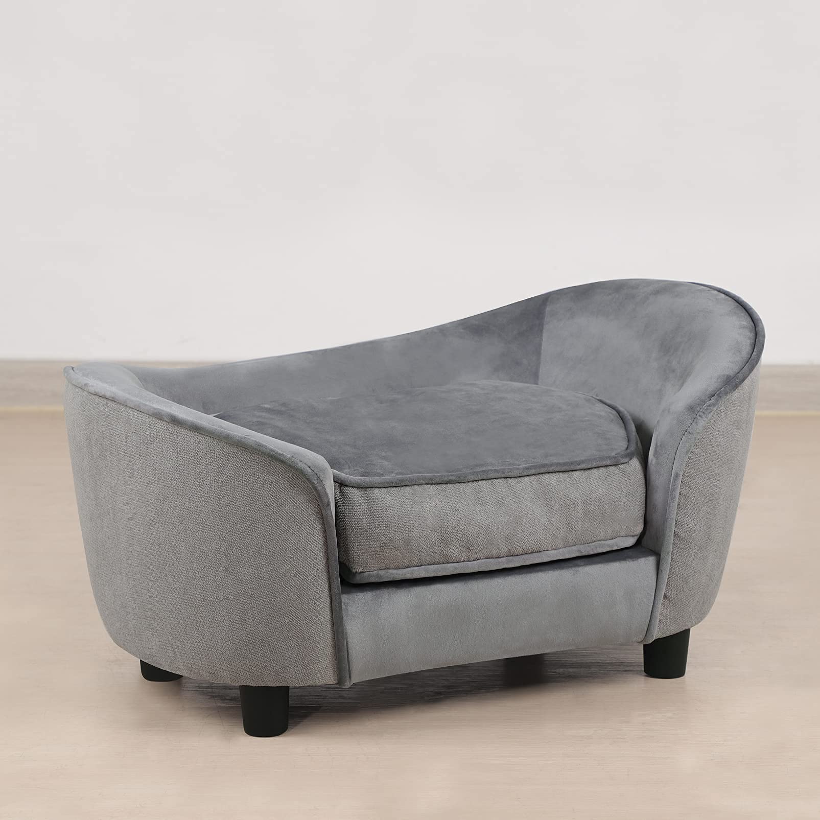 Linen Pet Sofa Bed with Washable Cushion