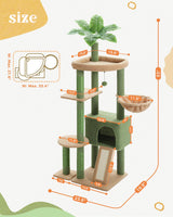 Floor-to-Ceiling Cat Tree with Condo & Hammock