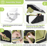 6-Step Foam Pet Stairs for High Beds6-Step Foam Pet Stairs for High Beds