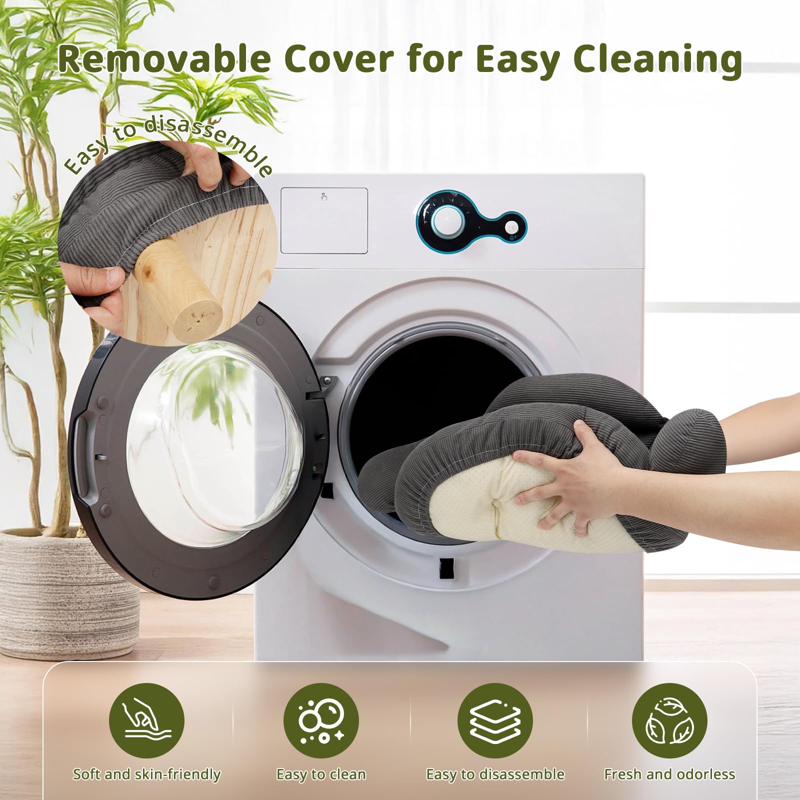Furniture-Style Cat Sofa Bed with Washable Cover