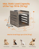 Modern Dog Crate with Charging Station