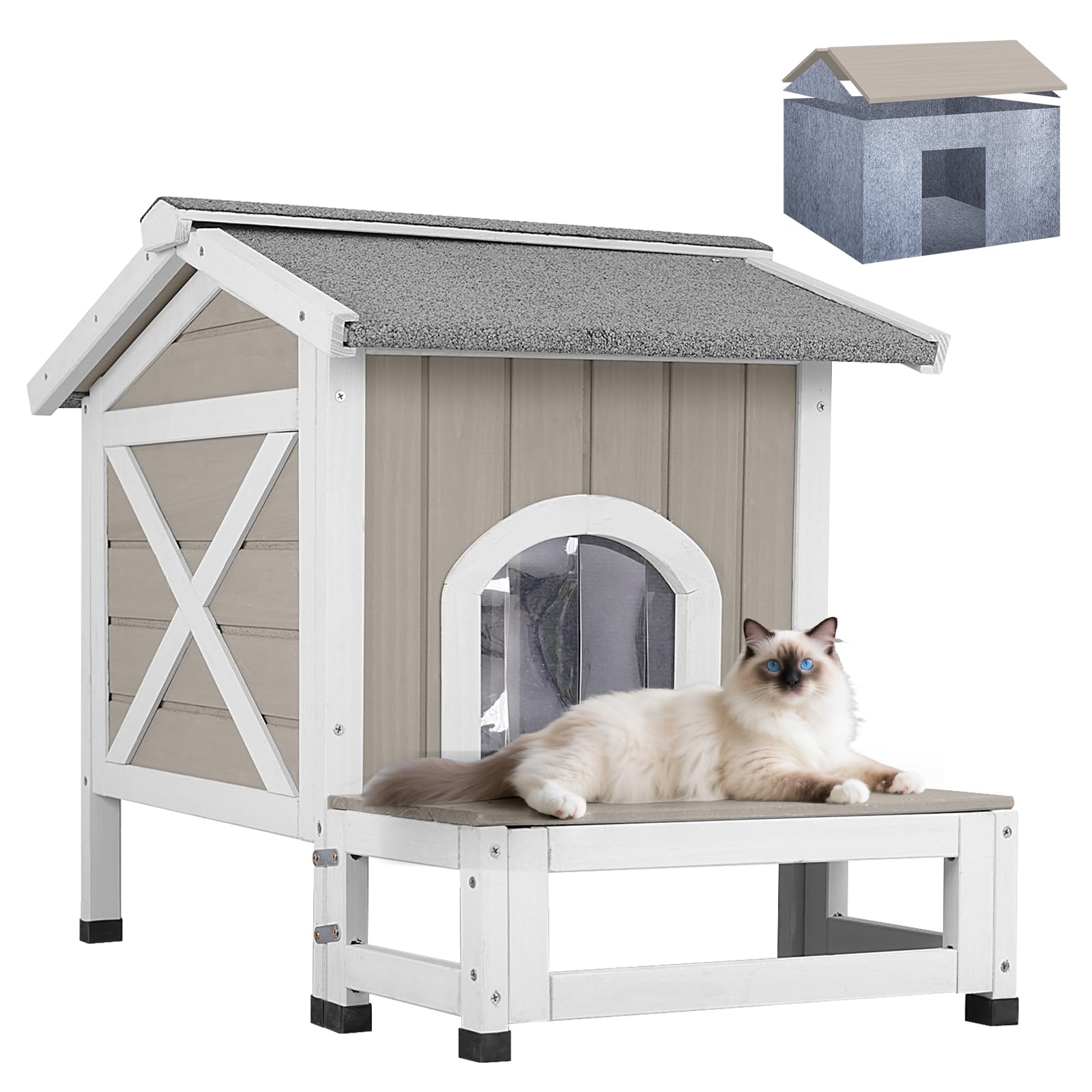 Outdoor Cat House Weatherproof 14