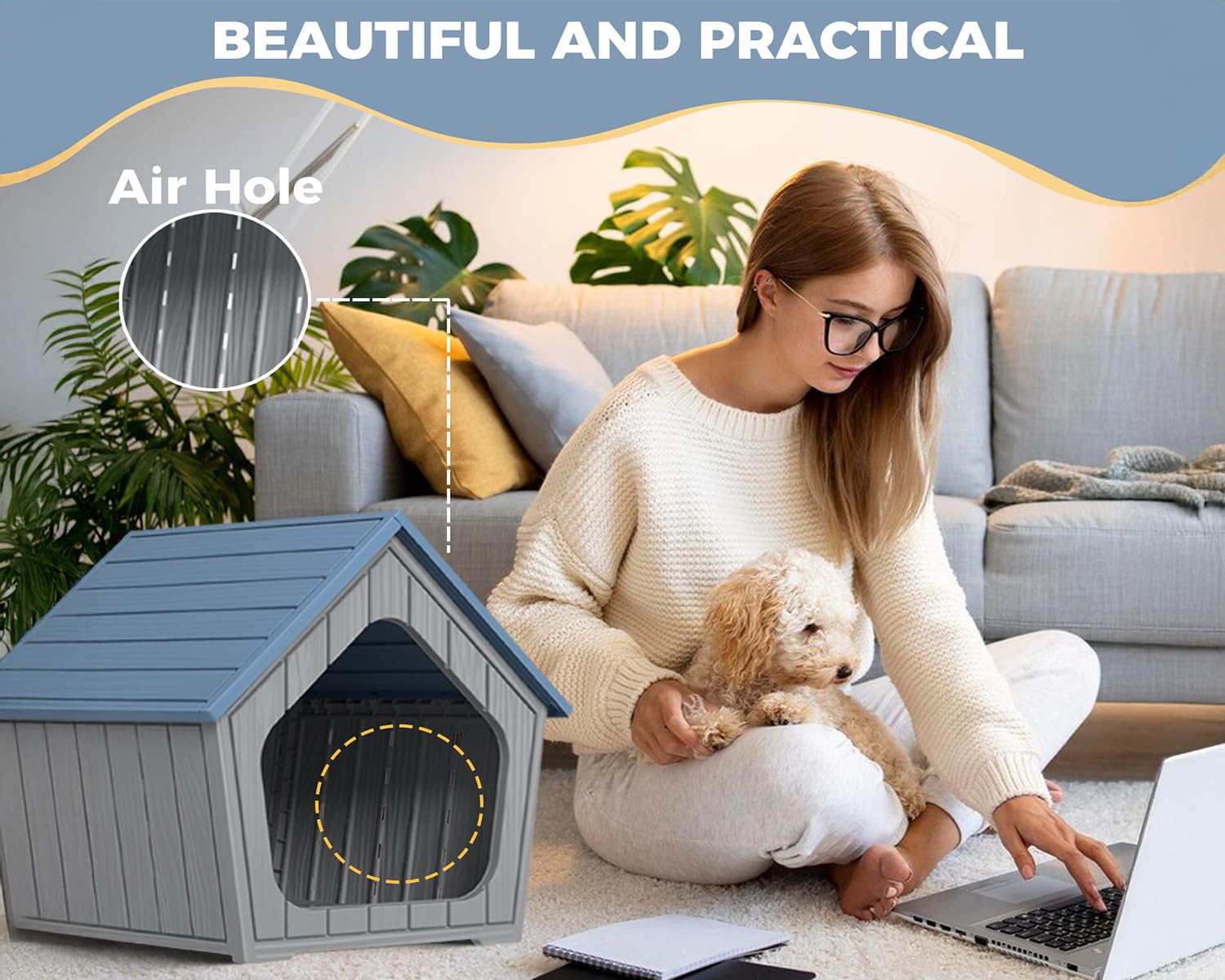 Weather-Resistant Dog House Shelter
