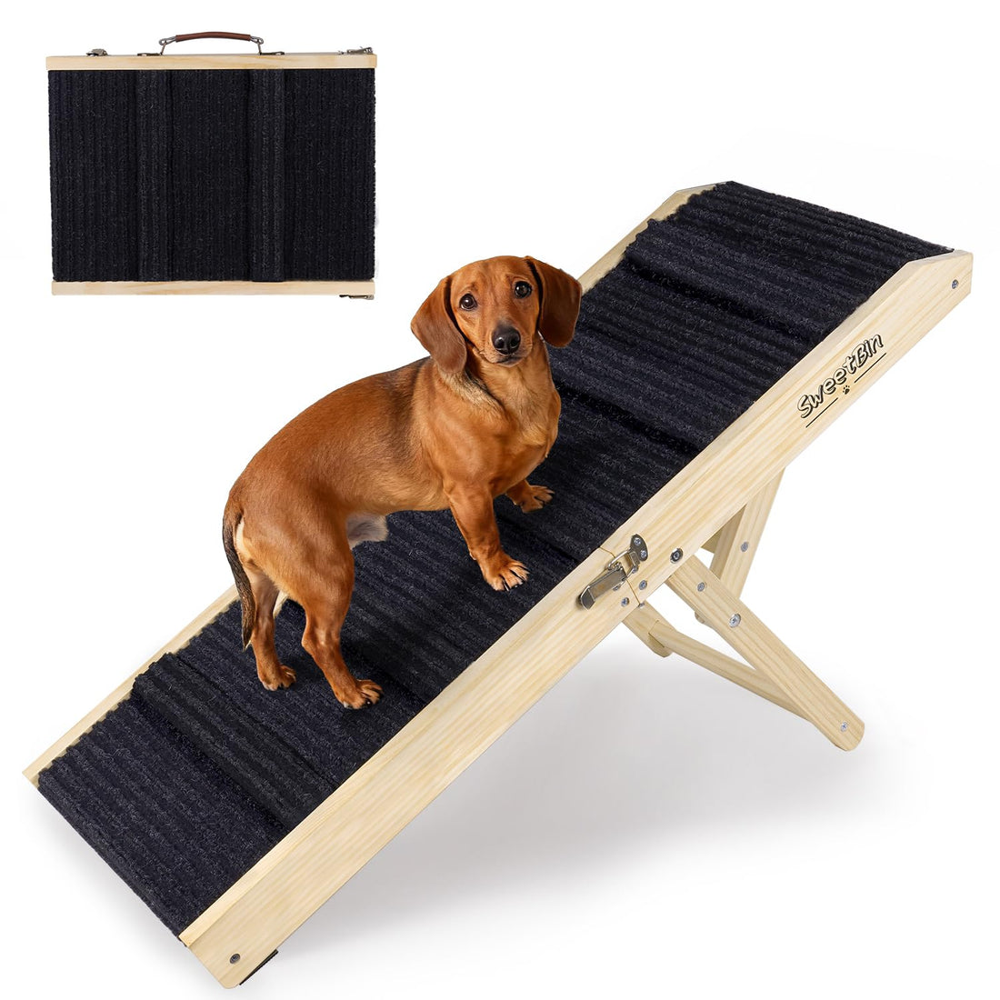 Adjustable Wooden Pet Ramp for Small Dogs