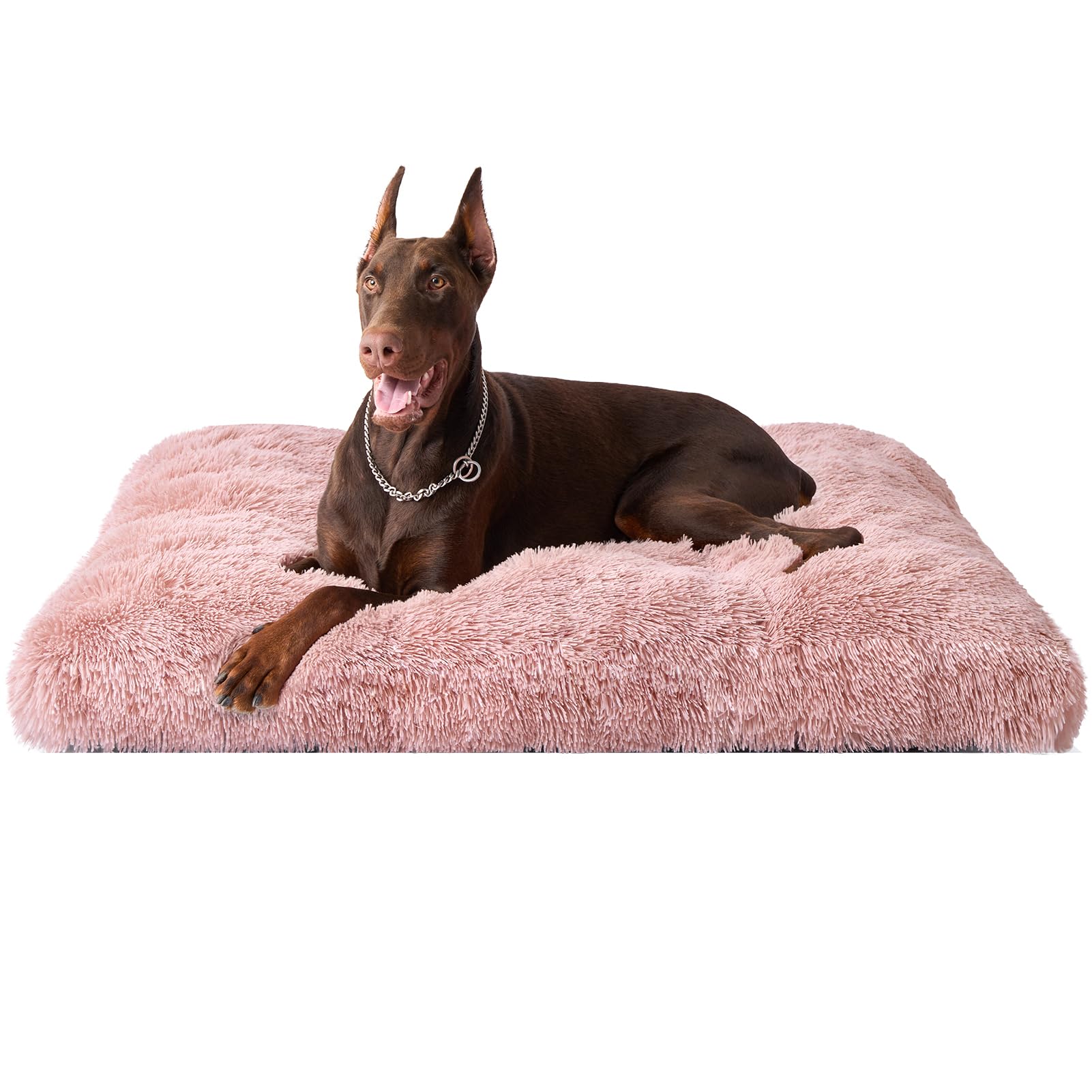 Calming Plush Dog Crate Bed Pad for Large Dogs