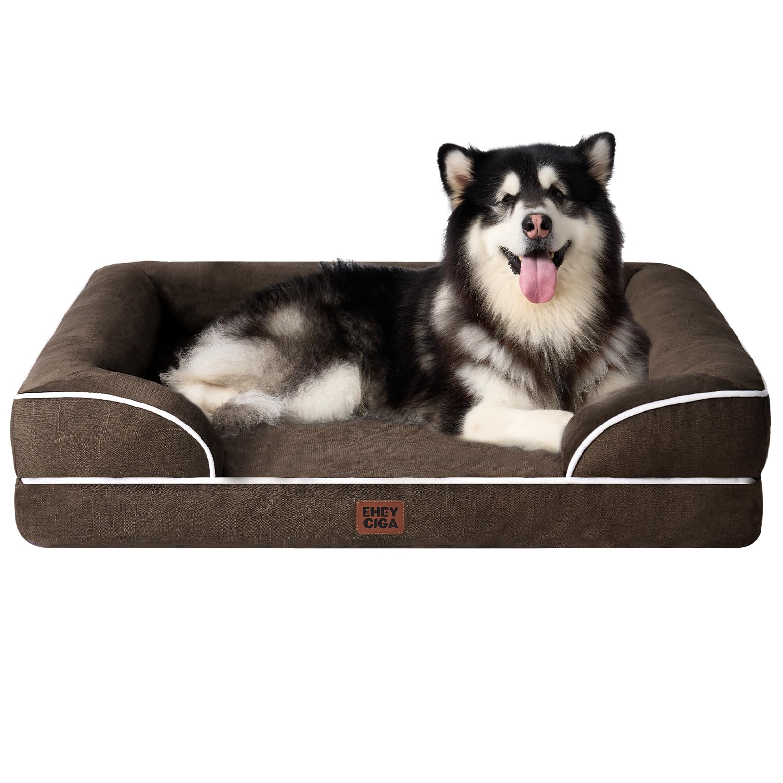 Orthopedic Memory Foam Dog Bed with Bolsters