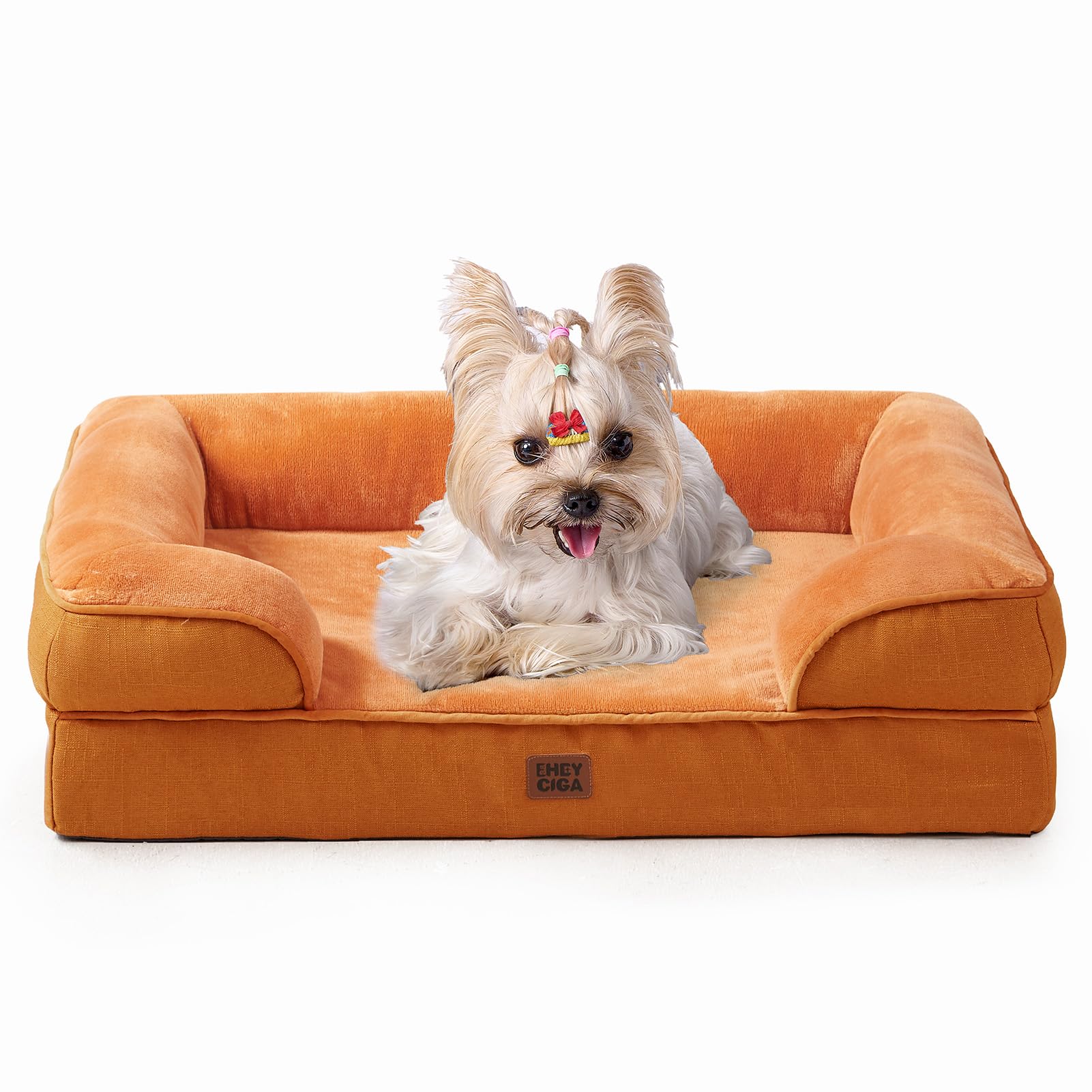 Orthopedic Memory Foam Dog Bed with Bolsters
