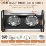 Elevated Dog Bowl Stand with Storage Basket