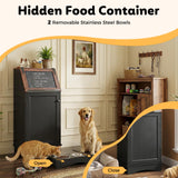 Furnivio Dog Food Storage Cabinet with Bowls