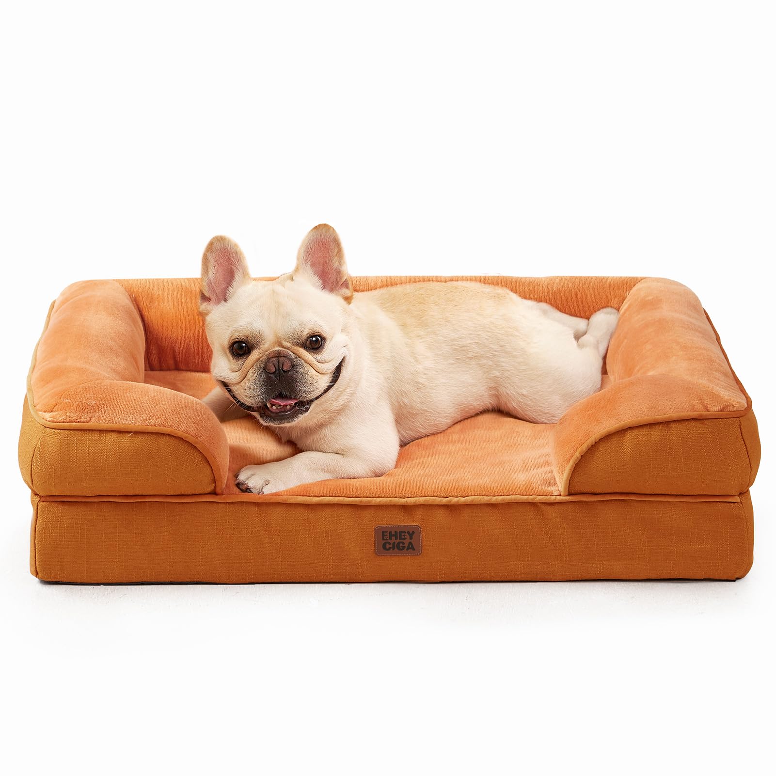 Orthopedic Memory Foam Dog Bed with Bolsters