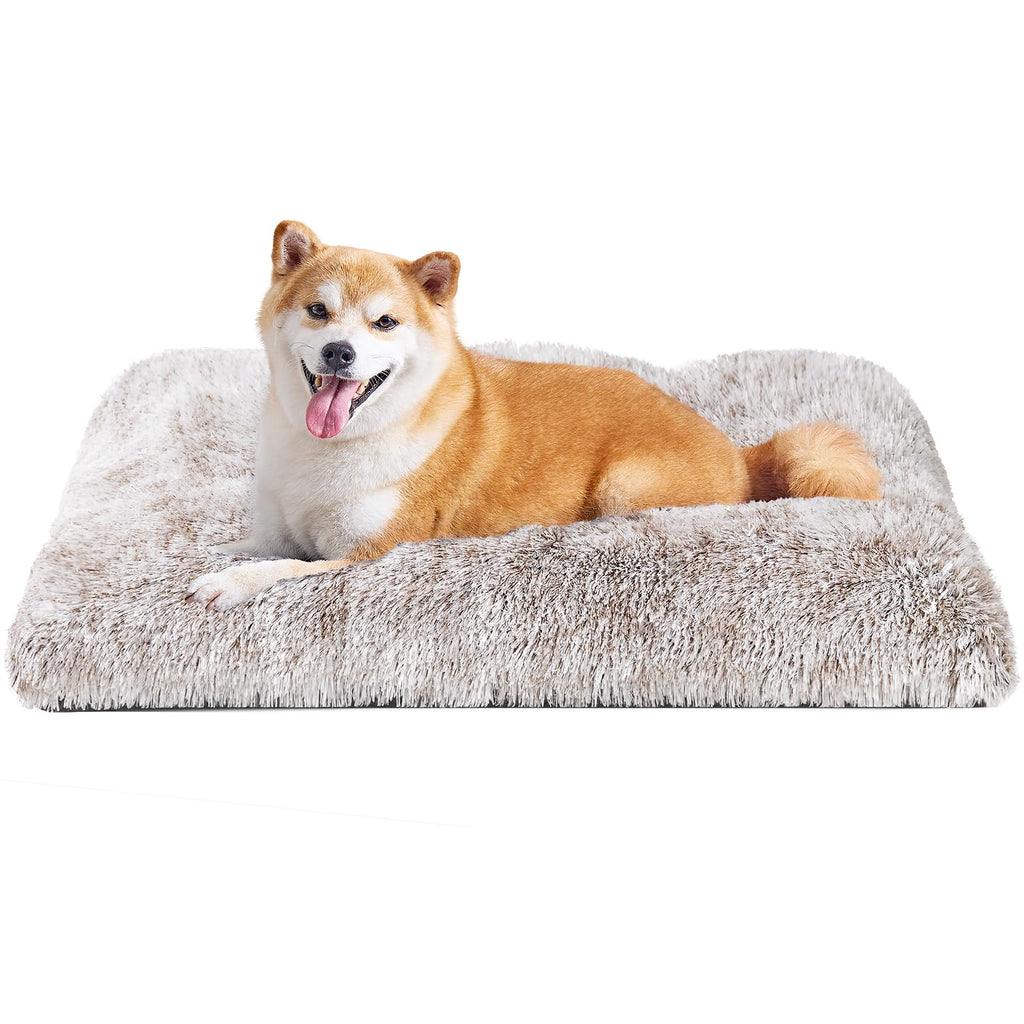 Calming Plush Dog Crate Bed Pad for Large Dogs