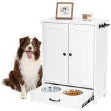 Pet Feeding Station with Storage Cabinet