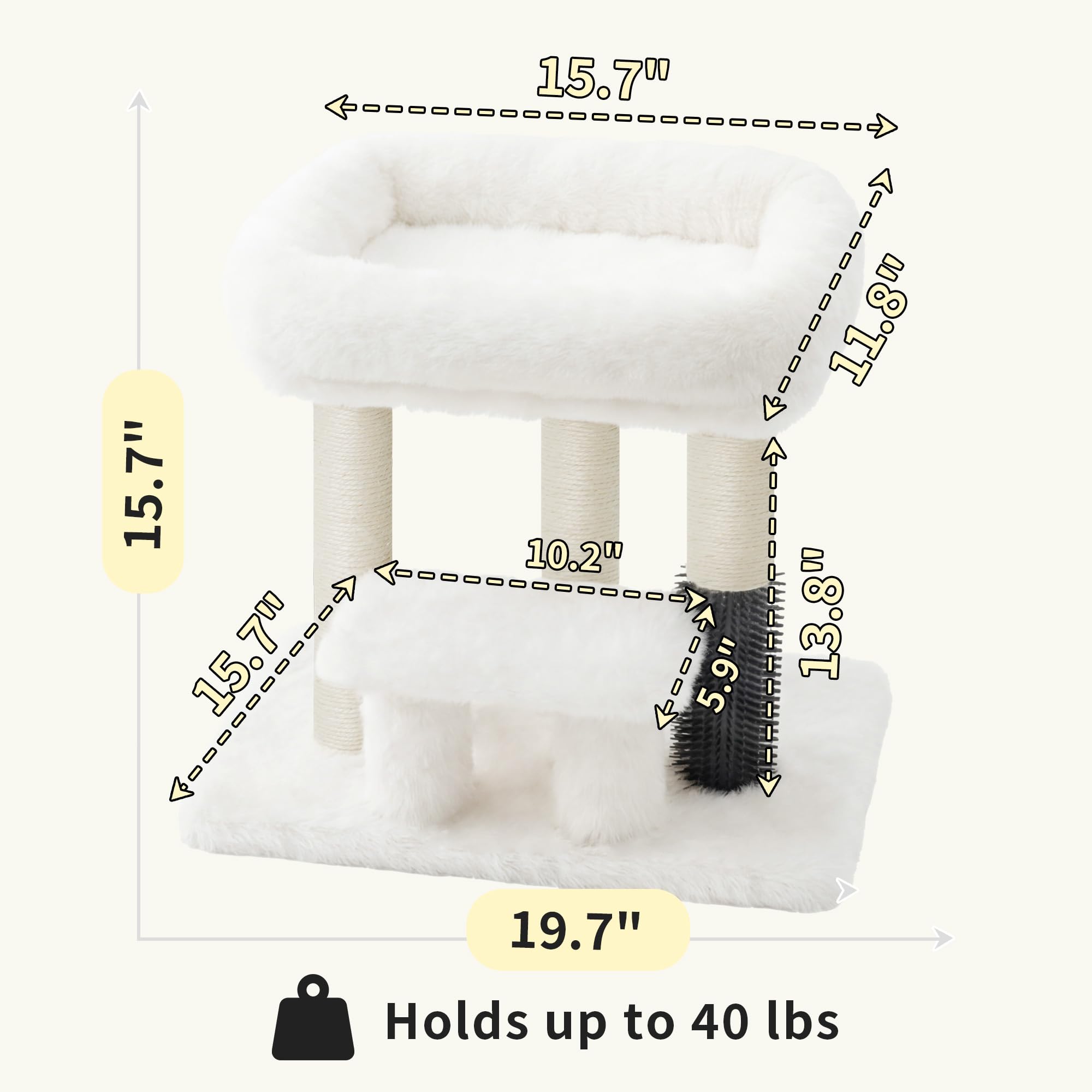Cat Tree Tower with Hammock & Perch