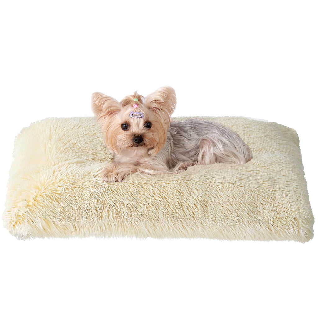 Calming Plush Dog Crate Bed Pad for Large Dogs