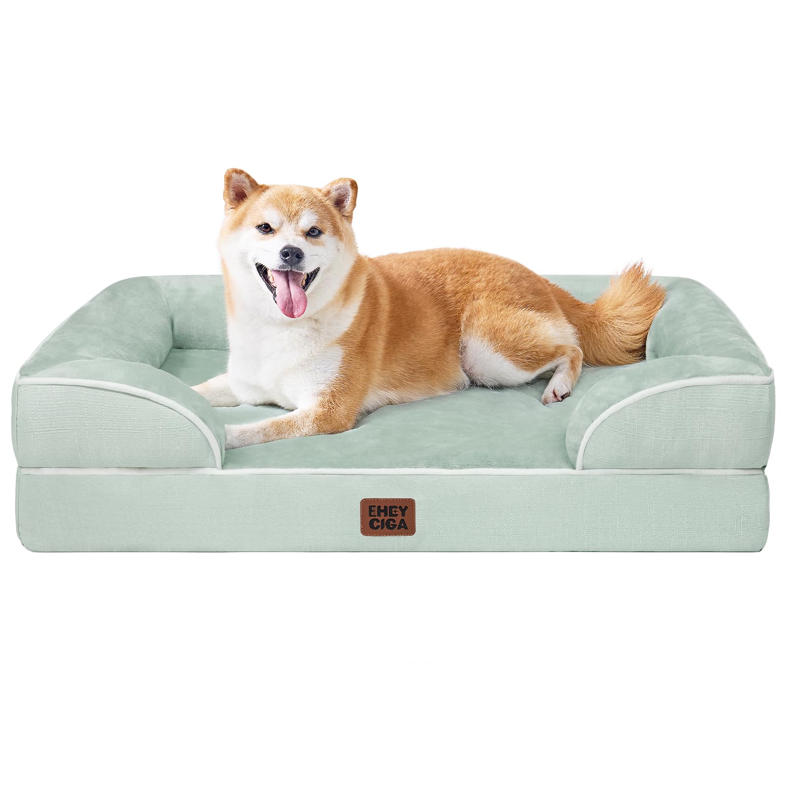 Orthopedic Memory Foam Dog Bed with Bolsters