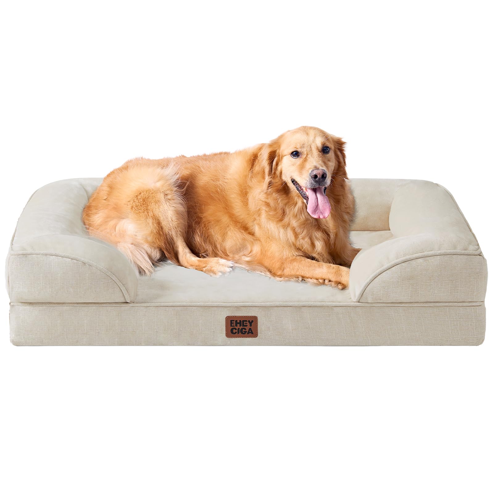 Orthopedic Memory Foam Dog Bed with Bolsters