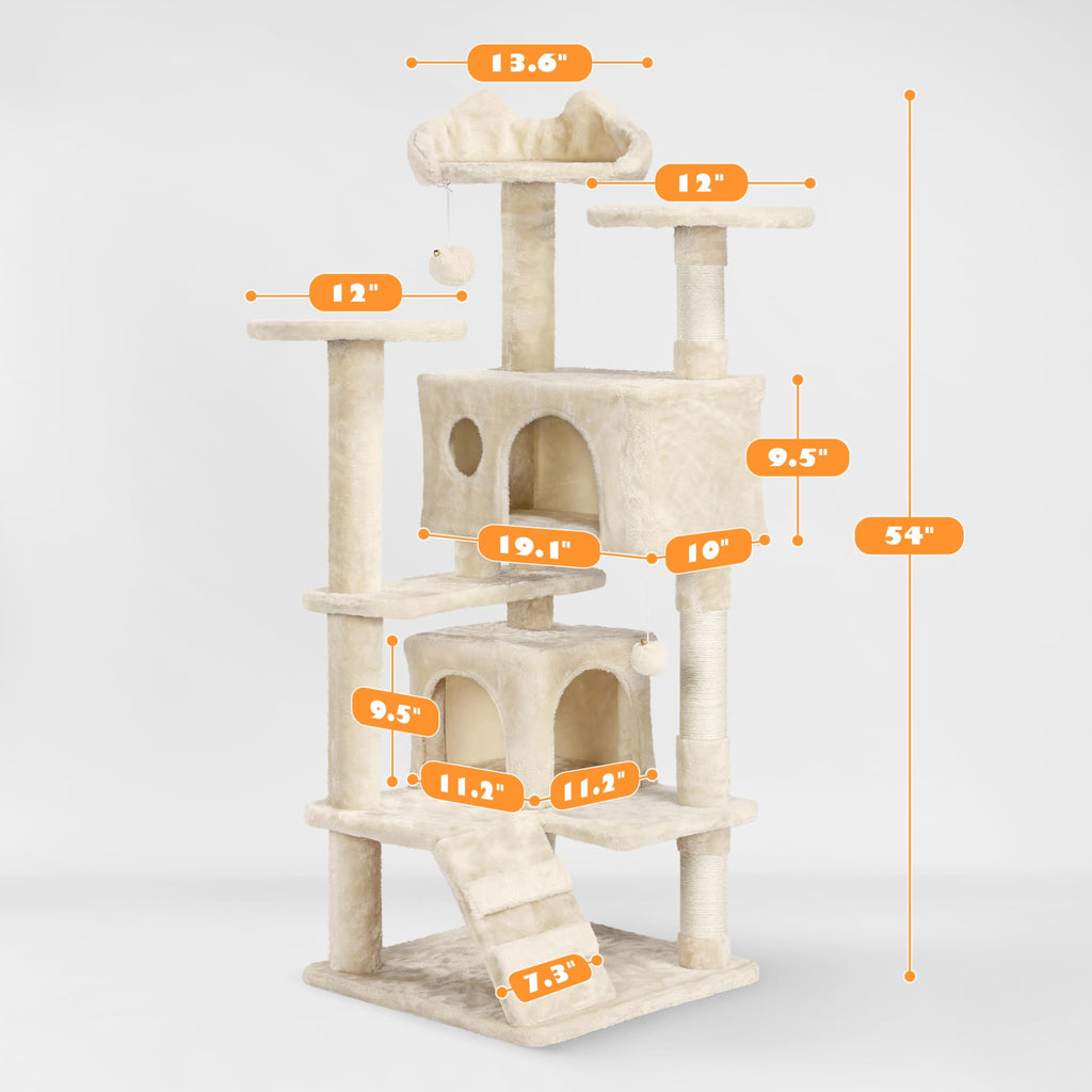 Cat Tree Tower with Condo & Scratch Post