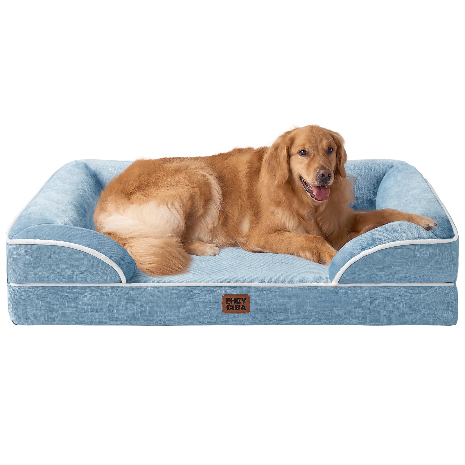 Orthopedic Memory Foam Dog Bed with Bolsters