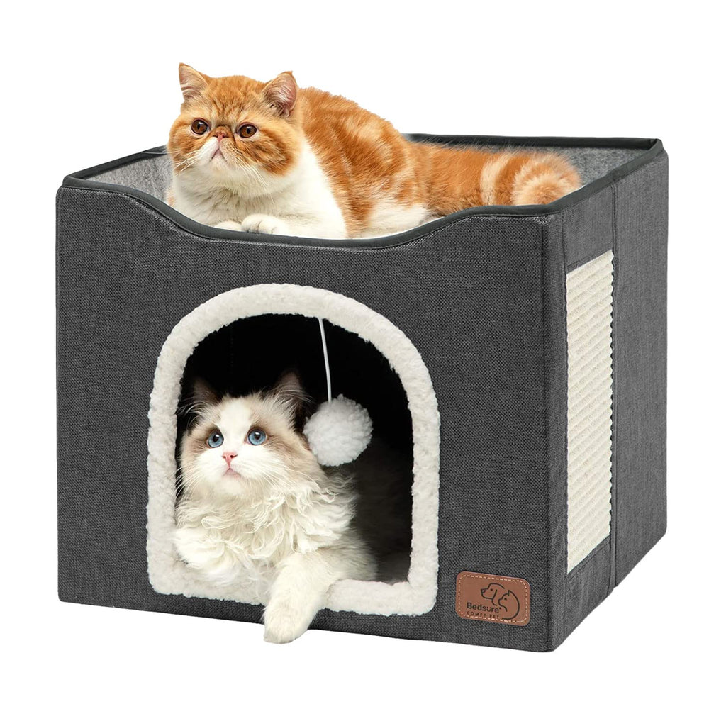 Cat Cave House with Scratch Pad
