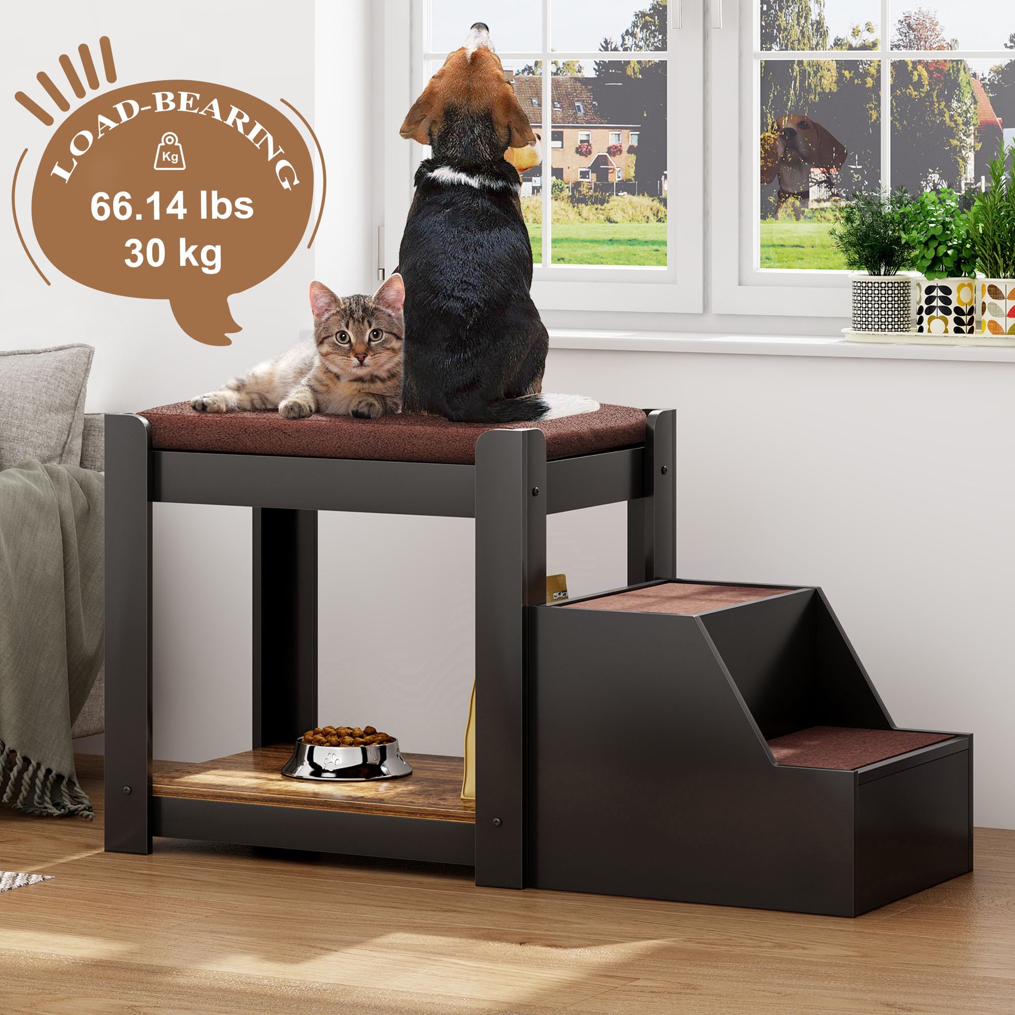 Dog Window Seat with StairsDog Window Seat with Stairs