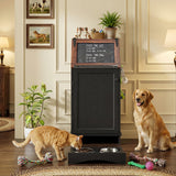 Furnivio Dog Food Storage Cabinet with Bowls