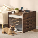 Modern Dog Crate with Charging Station