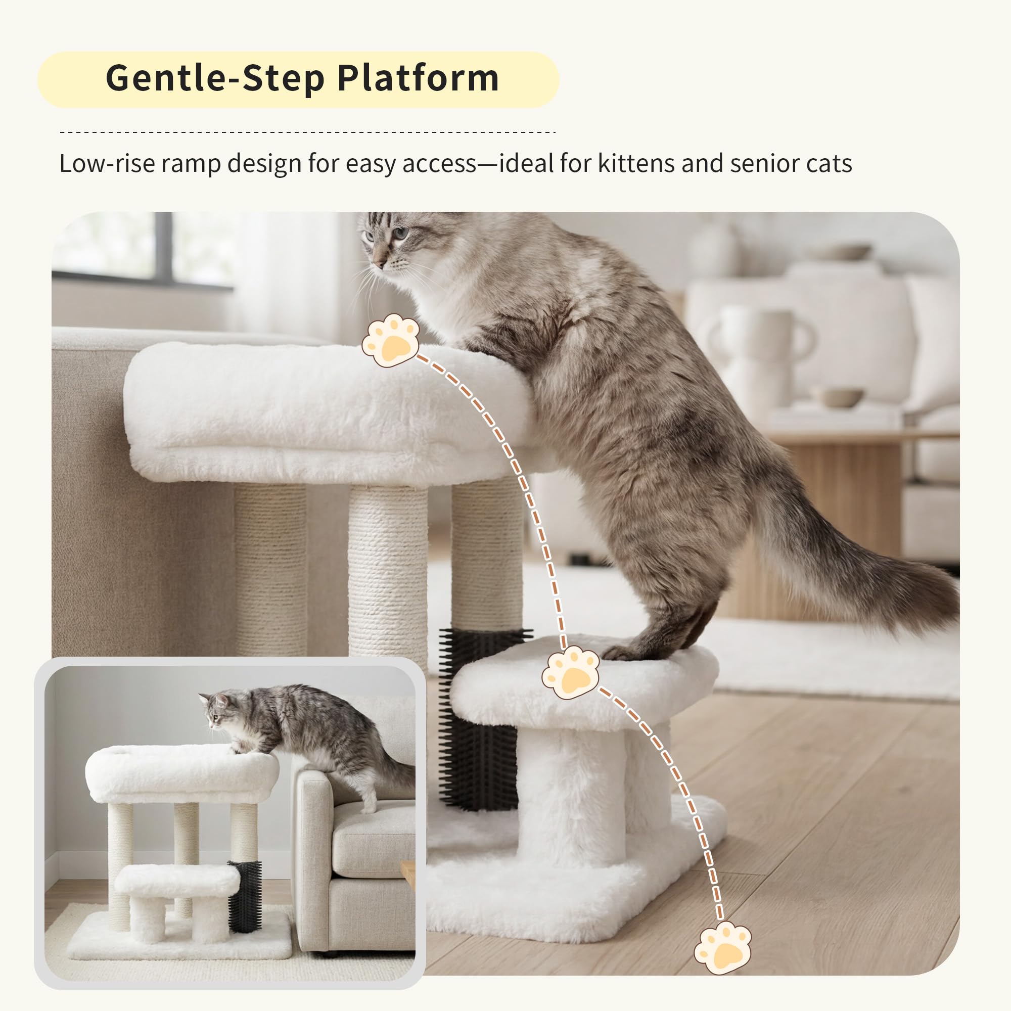 Cat Tree Tower with Hammock & Perch