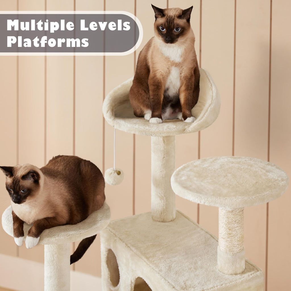 Cat Tree Tower with Condo & Scratch Post