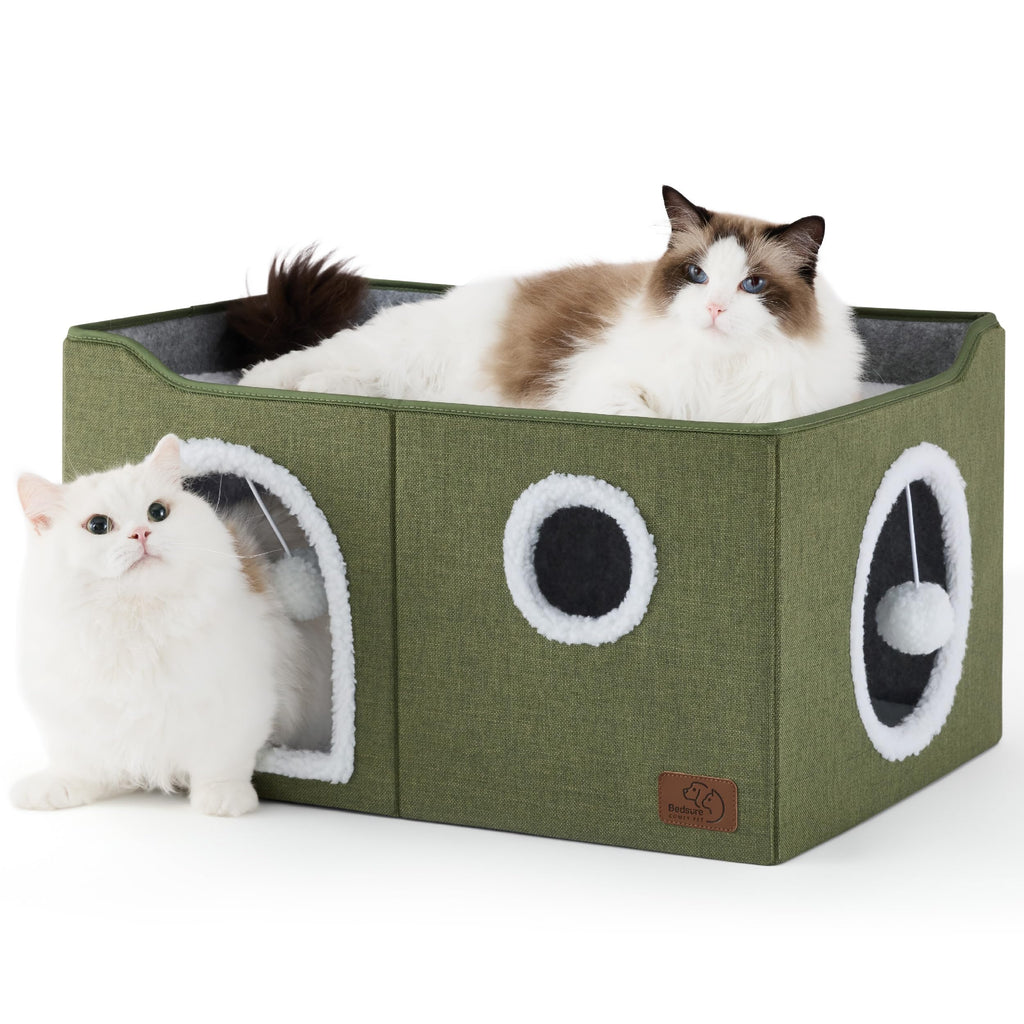 Cat Cave House with Scratch Pad