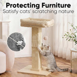 Tall Cat Scratching Post with Perch & Bed