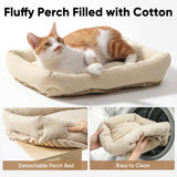 Tall Cat Scratching Post with Perch & Bed
