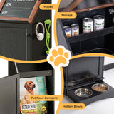 Furnivio Dog Food Storage Cabinet with Bowls