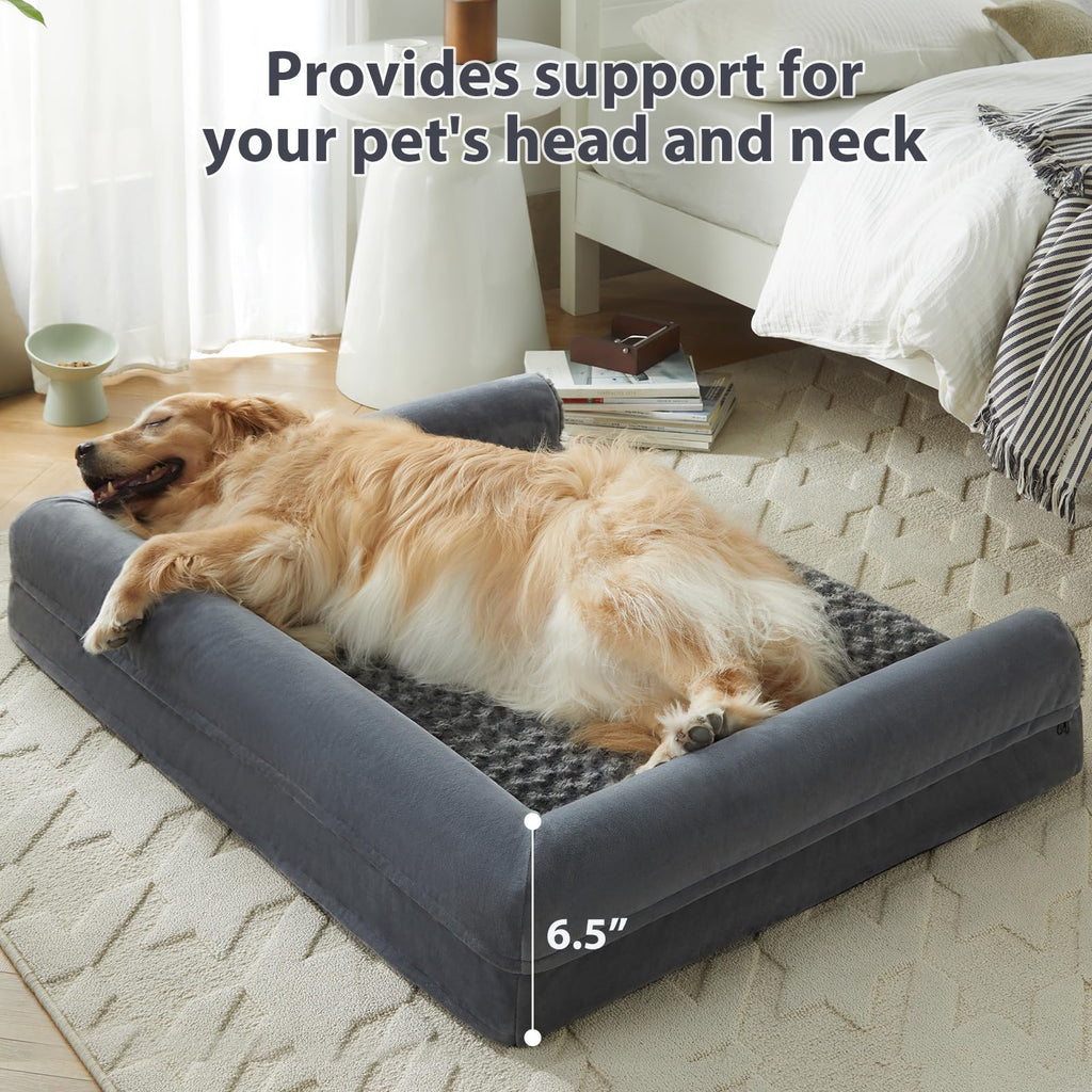Orthopedic Waterproof Dog Bed for Large Dogs