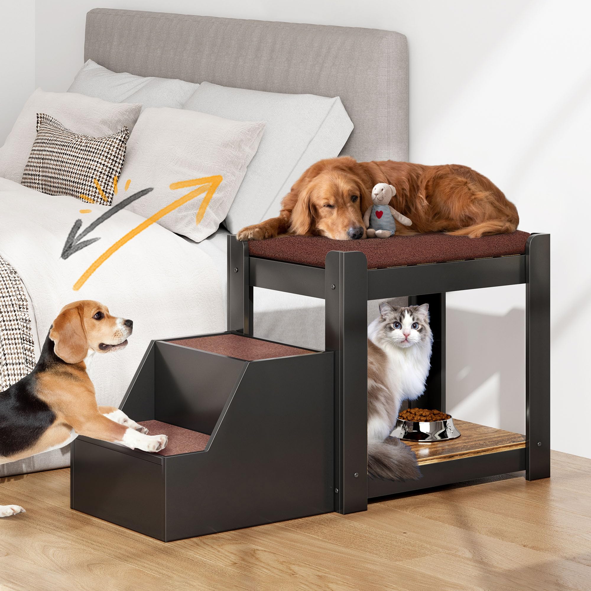 Dog Window Seat with StairsDog Window Seat with Stairs