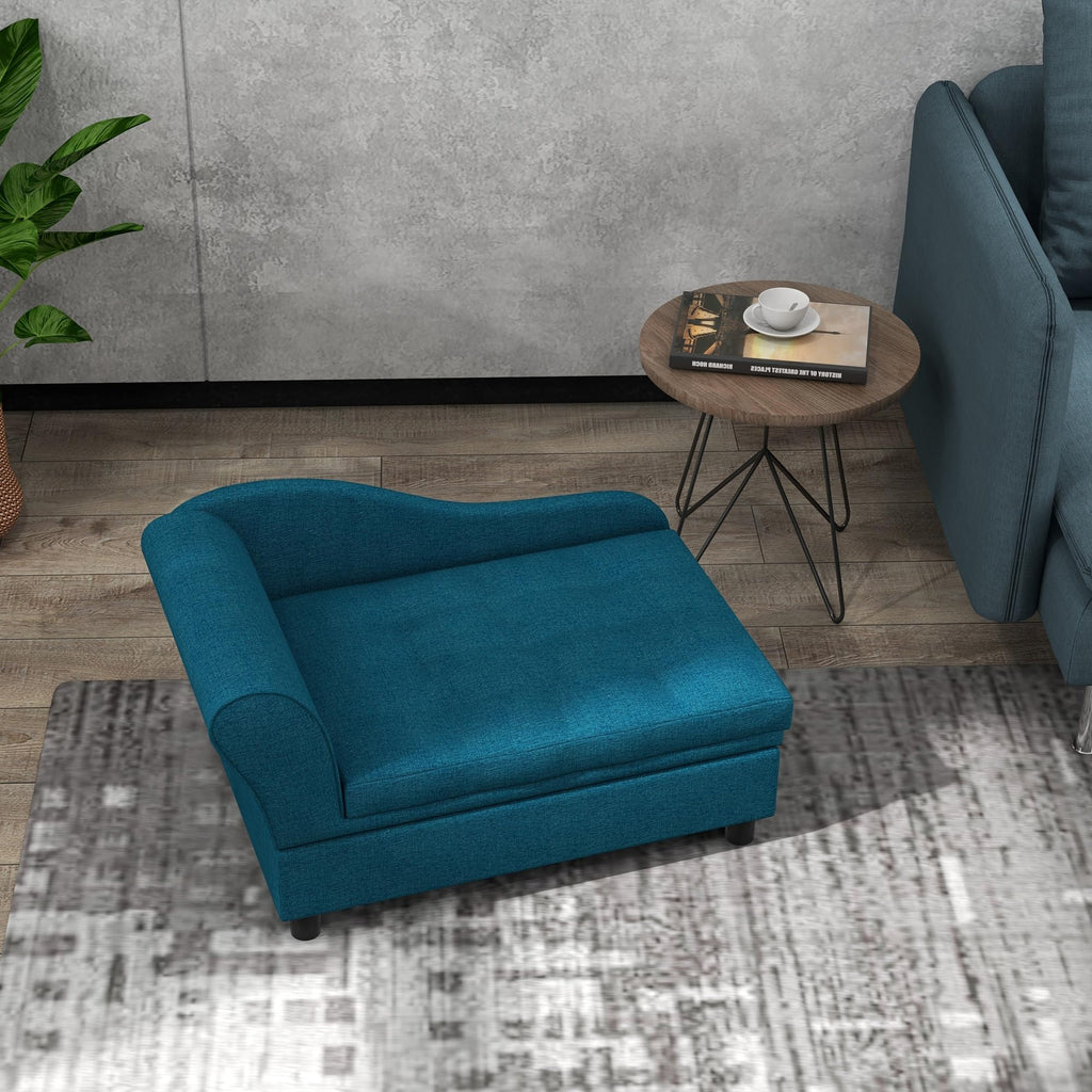 Elevated Pet Sofa Bed with Storage