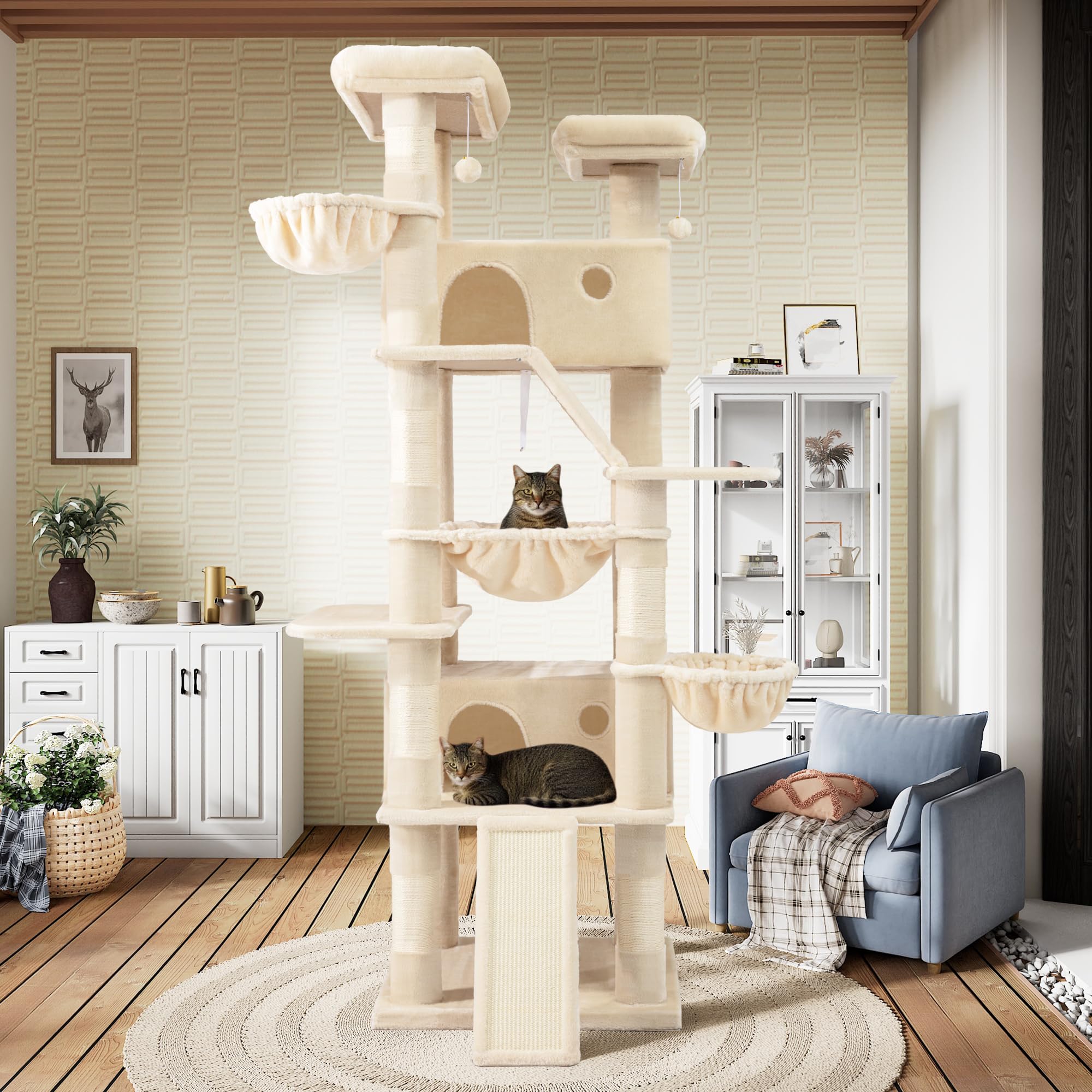 81" Multi-Level Cat Tree Tower