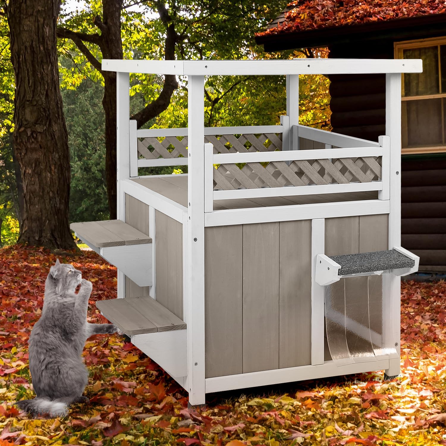 Outdoor Cat House Weatherproof 14