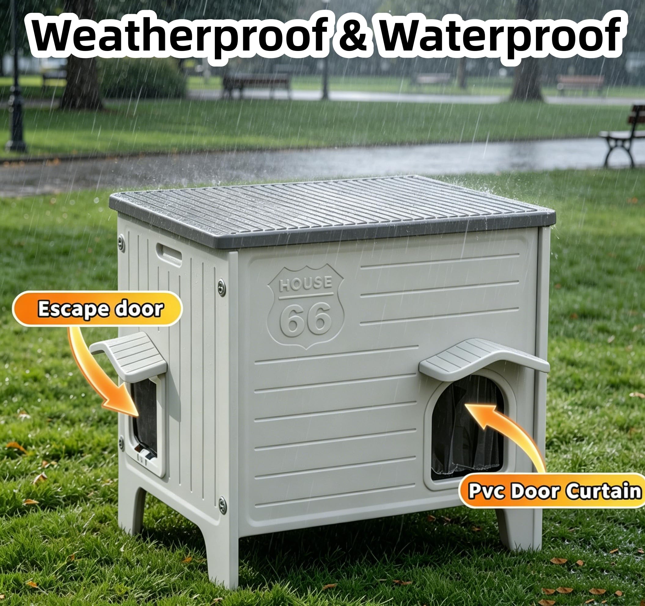 Weatherproof Outdoor Cat House