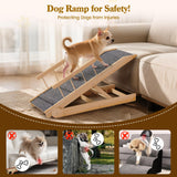 Adjustable Wooden Pet Ramp for Beds & Cars