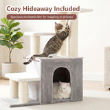 Pet Stairs with Condo & Scratching Posts