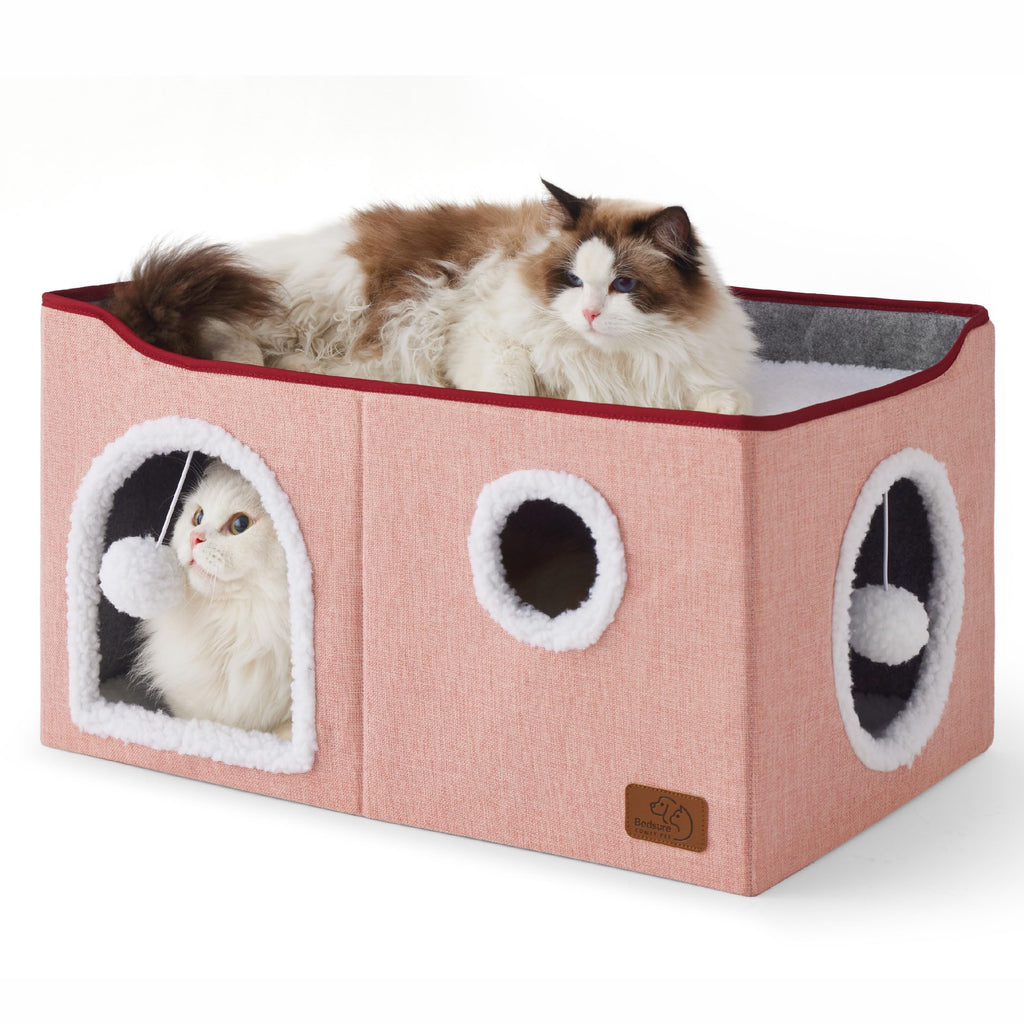Cat Cave House with Scratch Pad