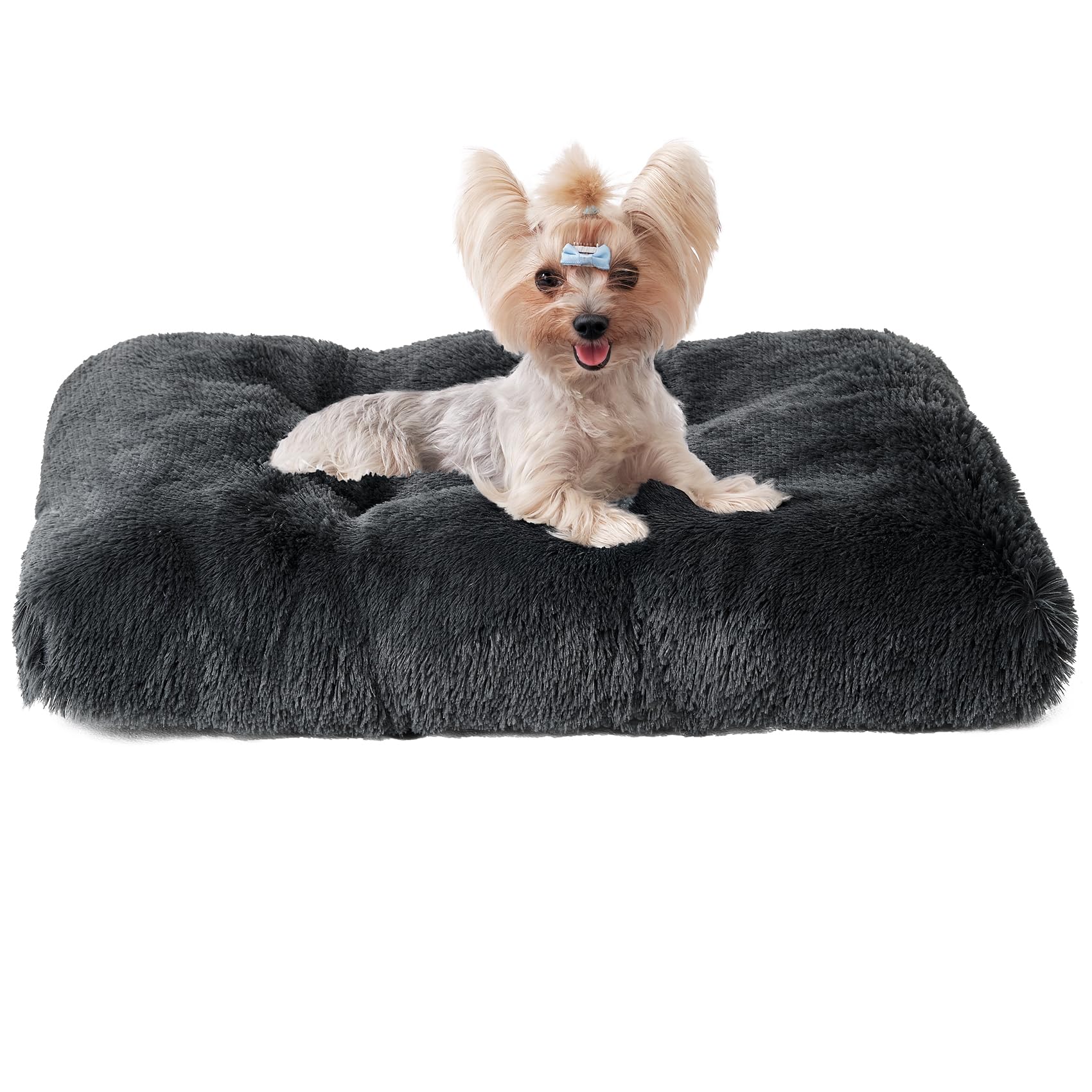 Calming Plush Dog Crate Bed Pad for Large Dogs