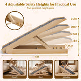 Adjustable Wooden Pet Ramp for Beds & Cars