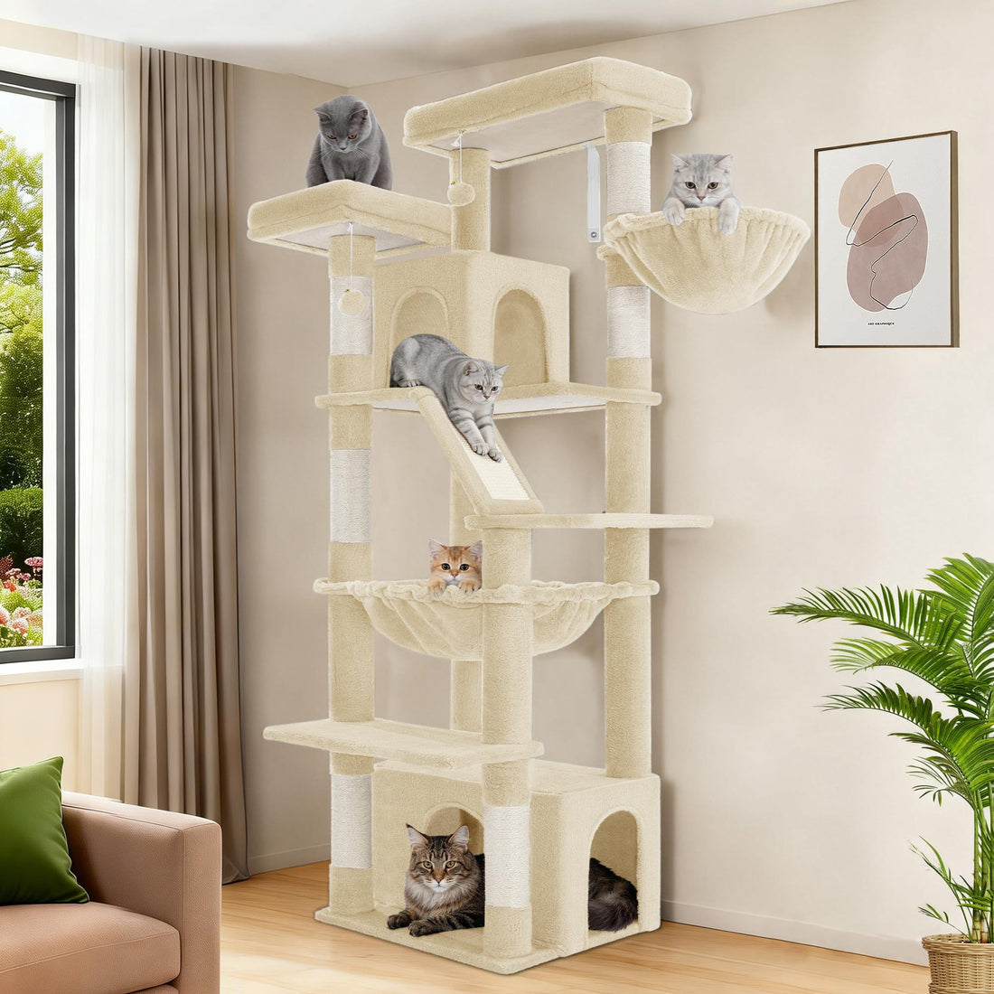 72" Large Cat Tree Tower