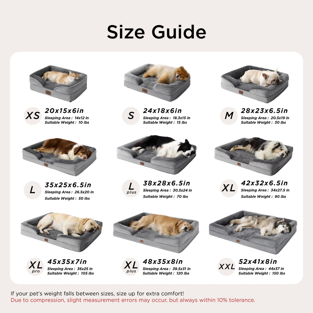 Orthopedic Bolster Dog Sofa Bed